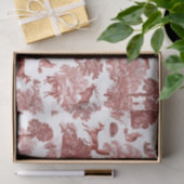 Elegant  Red Fox Rabbit Toile Kraft Tissuepapier (Geschenk)