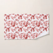 Elegant  Red French Toile Deer Bad Handdoek (Handdoek)