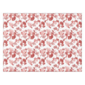 Elegant  Red French Toile Deer Forest Tafelkleed (Voorkant (Horizontaal))