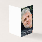 Elegant Red Funeral Prayer Kaart met foto (Buitenkant)