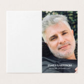 Elegant Red Funeral Prayer Kaart met foto (Buitenkant ongevouwen)