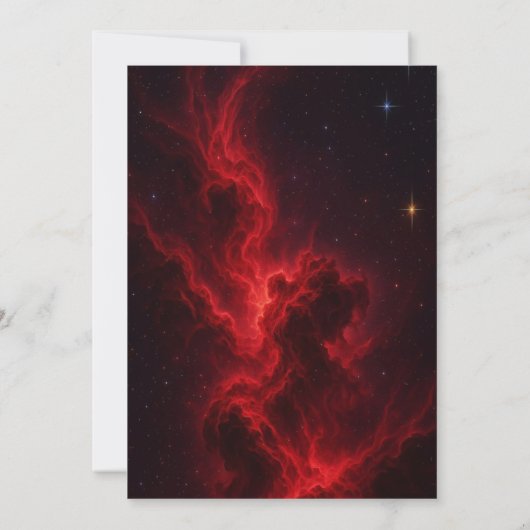 Elegant Red Galaxy Wedding Invitation Save The Date (Achterkant)