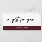 Elegant Red Gift Certificate  (Achterkant)