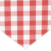 Elegant Red Gingham Pattern Korte Tafelloper (Hoek)