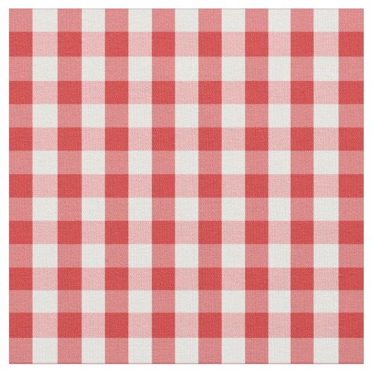 Elegant Red Gingham Pattern Stof (Close Up)