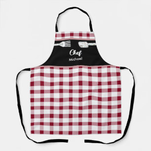 Elegant Red Gingham Schort Kerstcadeau idee
