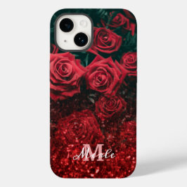 Elegant red glitter bloemen winkelen iPhone 14 Hoe Case-Mate iPhone 14 Hoesje