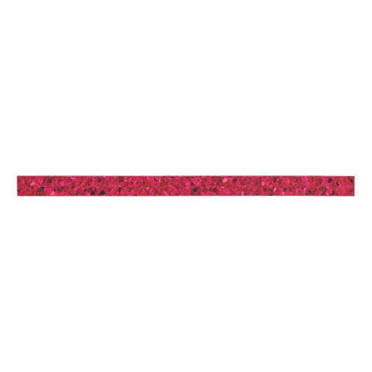 Elegant Red Glitter Sparkle Grosgrain Lint (Voorkant)