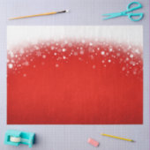 Elegant Red Glitter White Snowflakes kerst Tissuepapier (Craft)