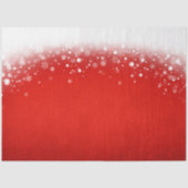Elegant Red Glitter White Snowflakes kerst Tissuepapier (Voorkant)