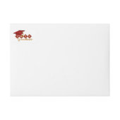 Elegant Red Gold Afstuderen retouradres (Voorkant)