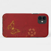 Elegant Red & Gold Butterflies Case-Mate iPhone Case (Achterkant (horizontaal))
