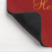 Elegant Red & Gold Butterflies Muismat (Hoek)