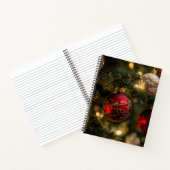 Elegant Red Gold Christmas Holiday Tree Notitieboek (Binnen)