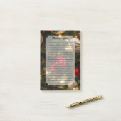 Elegant Red Gold Christmas Holiday Tree Post-it® Notes (Op bureau)