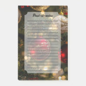 Elegant Red Gold Christmas Holiday Tree Post-it® Notes (Voorkant)