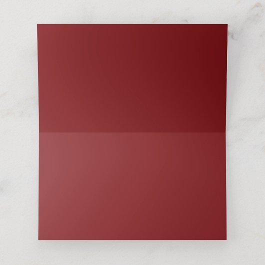 Elegant Red Gold Damask Patterned Wedding Plaatskaartje (Binnenkant ongevouwen)