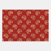 Elegant Red Gold Dragon Wrapping Paper Sheets (Voorkant 2)