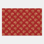 Elegant Red Gold Dragon Wrapping Paper Sheets (Voorkant)