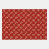 Elegant Red Gold Dragon Wrapping Paper Sheets (Voorkant 3)