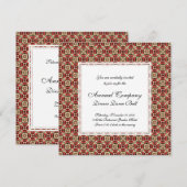 Elegant Red, Gold en Black Oriental Damask Kaart (Voorkant / Achterkant)