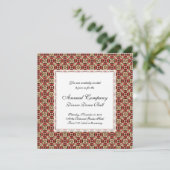 Elegant Red, Gold en Black Oriental Damask Kaart (Staand voorkant)
