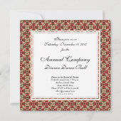 Elegant Red, Gold en Black Oriental Damask Kaart (Achterkant)