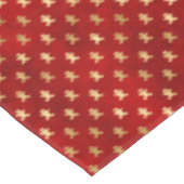 Elegant Red Gold Gingerbrood kerst Tafelkleed (Gekanteld)
