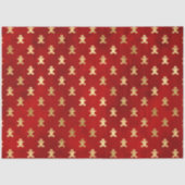 Elegant Red Gold Gingerbrood kerst Tissuepapier (Voorkant)