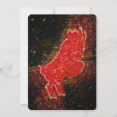 Elegant Red Gold Glitter Goat Lunar New Year Party Kaart (Achterkant)
