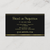 Elegant Red Gold Glitter Luminous Stars Black Visitekaartje (Achterkant)