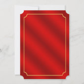 Elegant Red & Gold Holiday Party Kaart (Achterkant)