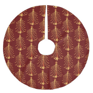 Elegant Red Gold-kerstboomverlichting Kerstboom Rok