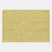Elegant Red Gold-kerstcadeauscript Inpakpapier Vel (Voorkant 3)