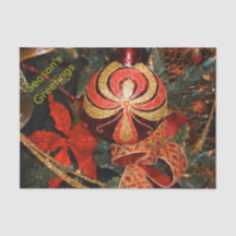 Elegant Red Gold-kerstornament Poinsettia