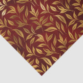 Elegant Red Gold Leaf Botanical Christmas Tissuepapier (Detail)
