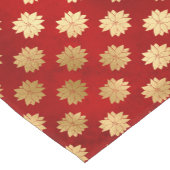 Elegant Red & Gold Poinsettia Kerstmis Korte Tafelloper (Hoek)