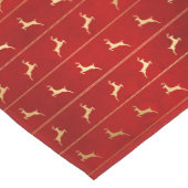 Elegant Red & Gold Reindekerst Korte Tafelloper (Hoek)