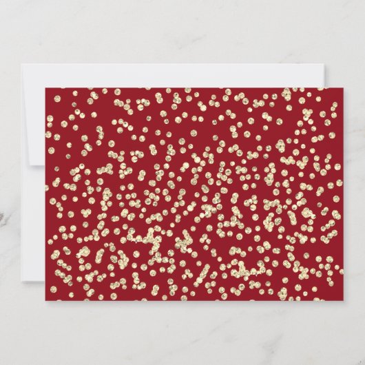 Elegant Red Gold Script 4 Foto Afstuderen Kaart (Achterkant)