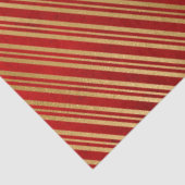 Elegant Red Gold Stripes kerstmis Tissuepapier (Detail)