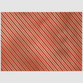 Elegant Red Gold Stripes kerstmis Tissuepapier
