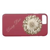Elegant Red Gold sunflower Persoonlijke benaming Case-Mate iPhone Case (Achterkant (Horizontaal))