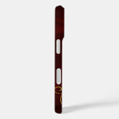 Elegant Red Gold Swirl Case-Mate iPhone Case (Achterkant / Rechts)