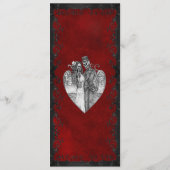 Elegant red Gothic Wedding Menu (Achterkant)