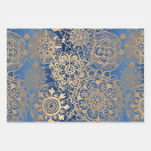 Elegant Red Green Blue en Gold Mandala Pattern Inpakpapier Vel (Voorkant 3)