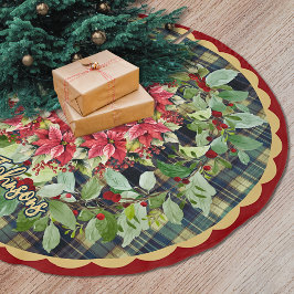 Elegant red green festive christmas wreath custom kerstboom rok