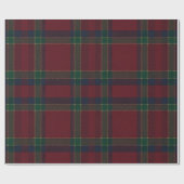 Elegant Red Green Gold Tartan Christmas Cadeaupapier (Vlak)