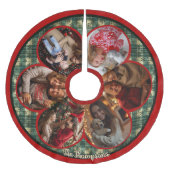 Elegant red green multiple photos christmas  kerstboom rok (Voorkant)