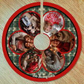 Elegant red green multiple photos christmas  kerstboom rok