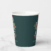 Elegant Red Green White Peace-kerstval Papieren Bekers (Links)